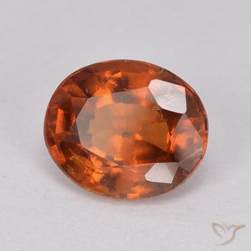 Granato hessonite Arancione scuro naturale da 2.26 ct, Ovale, VS