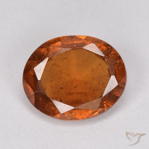 2.15ct Naturale Arancio medio-scuro Granato hessonite, Ovale, VS-SI