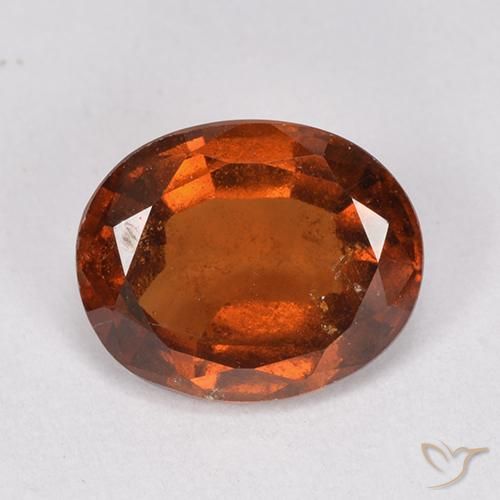 2.32ct Naturale Arancione rossastra Granato hessonite, Ovale, VS-SI