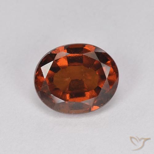 2.04ct Naturale Arancione Ambra Granato hessonite, Ovale, VS