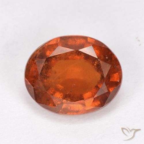 2.12ct Naturale Arancio Medio Granato hessonite, Ovale, VS-SI