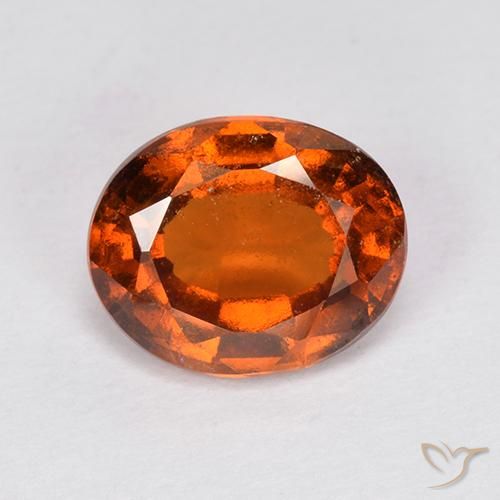 2.06ct Naturale Arancione scuro Granato hessonite, Ovale, VS-SI