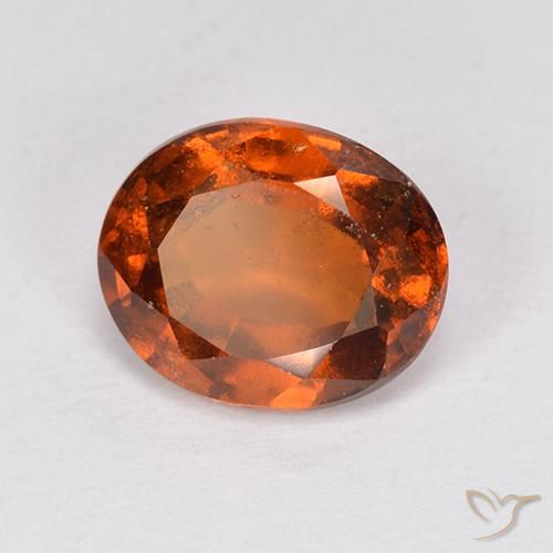 Granato hessonite Arancione scuro naturale da 2.06 ct, Ovale, VS-SI