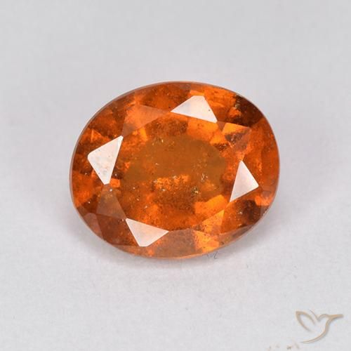 1.91ct Naturale Arancione scuro Granato hessonite, Ovale, VS-SI