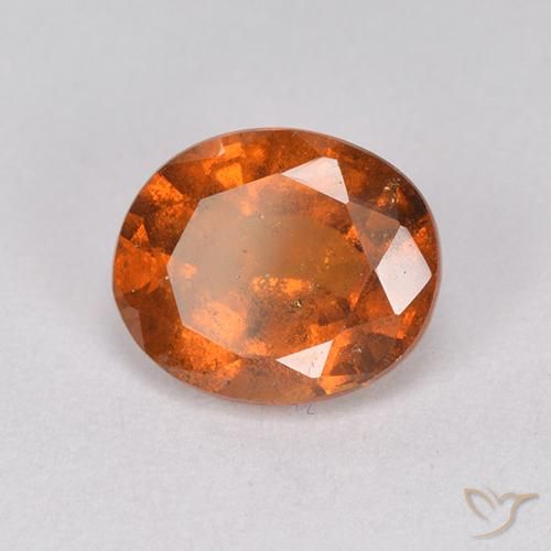 Granato hessonite Arancione scuro naturale da 1.91 ct, Ovale, VS-SI