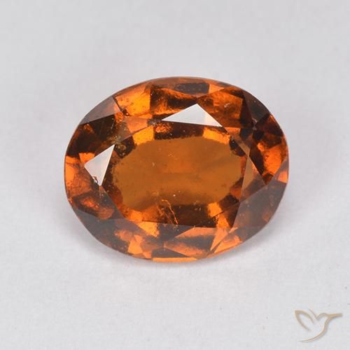 2.13ct Naturale Arancio medio-scuro Granato hessonite, Ovale, VS-SI