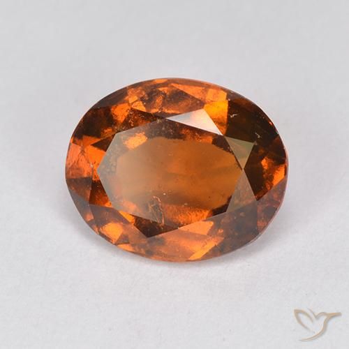 Granato hessonite Arancio medio-scuro naturale da 2.13 ct, Ovale, VS-SI