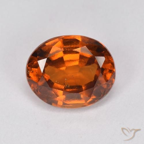 2.08ct Naturale Arancione scuro Granato hessonite, Ovale, VS