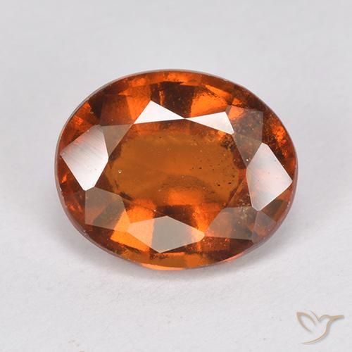 2.74ct Naturale Arancione scuro Granato hessonite, Ovale, VS-SI