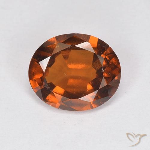 1.90ct Naturale Arancione rossastra Granato hessonite, Ovale, VS
