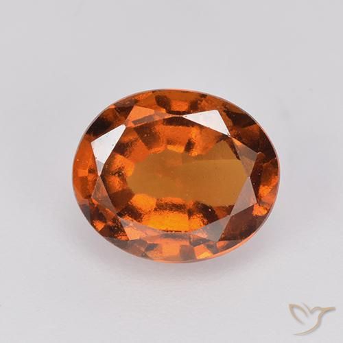 2.13ct Naturale Arancione scuro Granato hessonite, Ovale, VS-SI