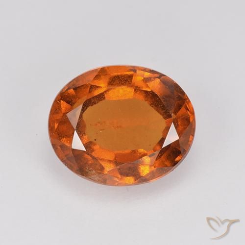 2.11ct Naturale Arancione scuro Granato hessonite, Ovale, VS-SI