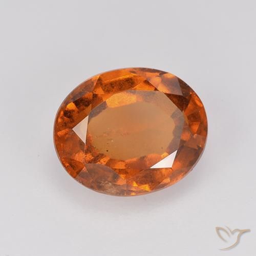 Granato hessonite Arancione scuro naturale da 2.11 ct, Ovale, VS-SI
