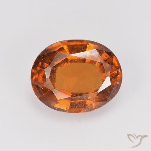 1.87ct Naturale Arancio medio-scuro Granato hessonite, Ovale, VS-SI