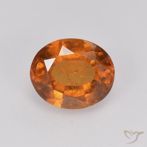 1.84ct Naturale Arancione scuro Granato hessonite, Ovale, VS-SI