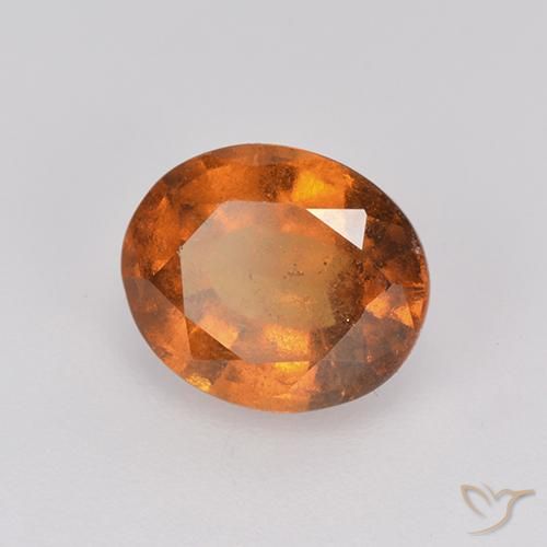 Granato hessonite Arancione scuro naturale da 1.84 ct, Ovale, VS-SI