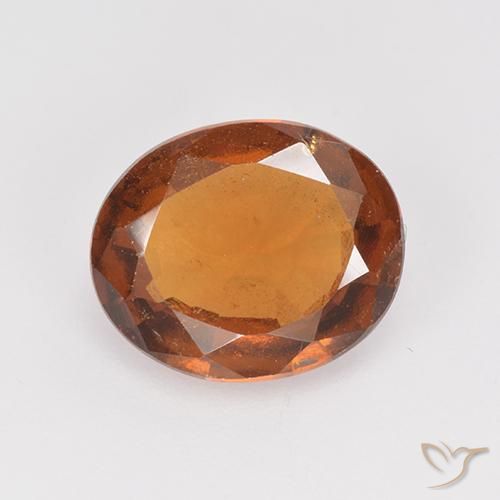 2.45ct Naturale Arancione scuro Granato hessonite, Ovale, VS