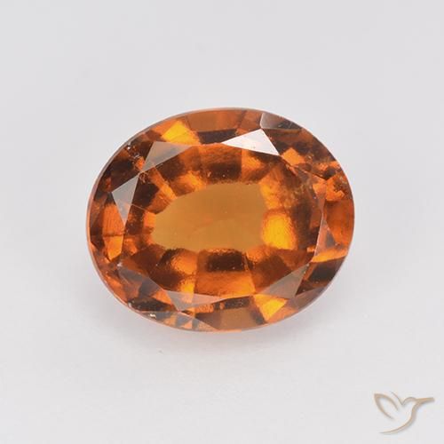 2.39ct Naturale Arancione scuro Granato hessonite, Ovale, VS
