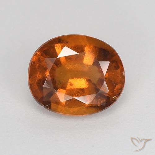 1.28ct Naturale Arancio medio-scuro Granato hessonite, Ovale, VS-SI
