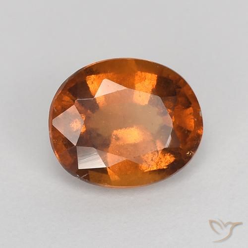 Granato hessonite Arancio medio-scuro naturale da 1.28 ct, Ovale, VS-SI