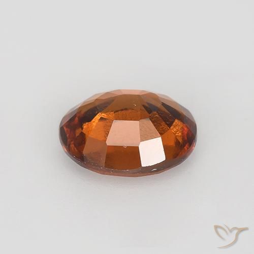 Granato hessonite Arancione scuro naturale da 1.36 ct, Ovale, VVS-VS