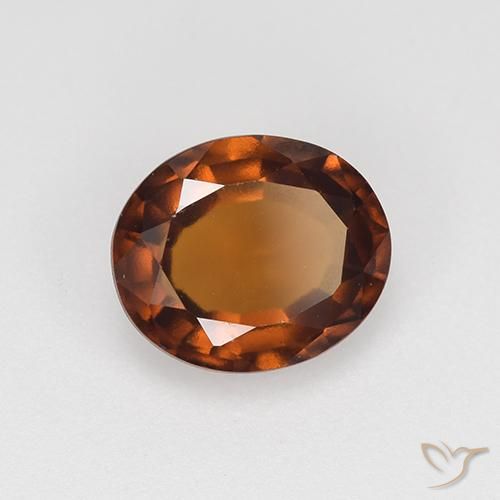 Granato hessonite Arancione rossastra naturale da 1.58 ct, Ovale, VVS-VS