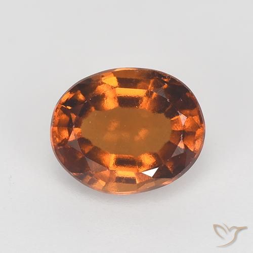 1.69ct Naturale Arancione Ambra Granato hessonite, Ovale, VVS-VS