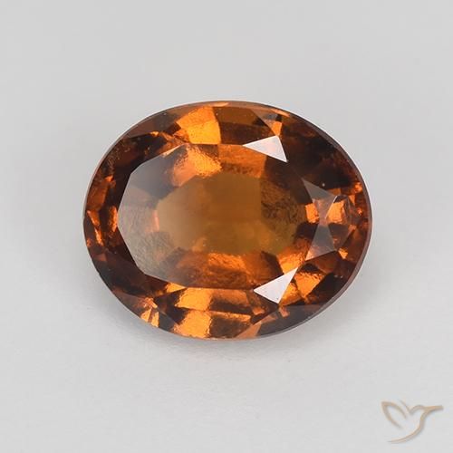 Granato hessonite Arancione Ambra naturale da 1.43 ct, Ovale, VVS-VS