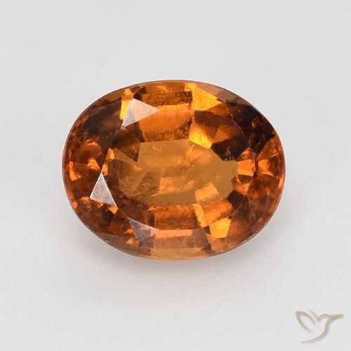 1.73ct Naturale Arancio giallastro Granato hessonite, Ovale, VS-SI