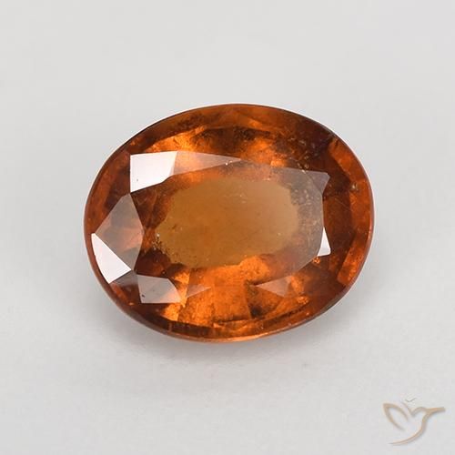 Granato hessonite Arancio Medio naturale da 1.76 ct, Ovale, VS-SI