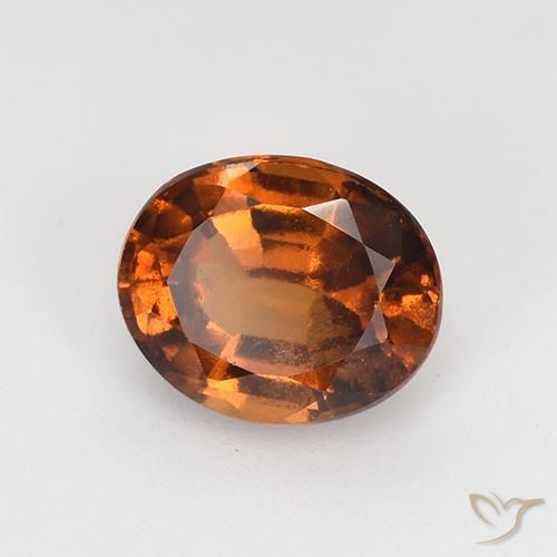Granato hessonite Arancione scuro naturale da 1.48 ct, Ovale, VS