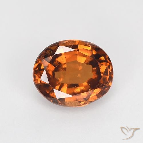 1.26ct Naturale Arancione scuro Granato hessonite, Ovale, VS