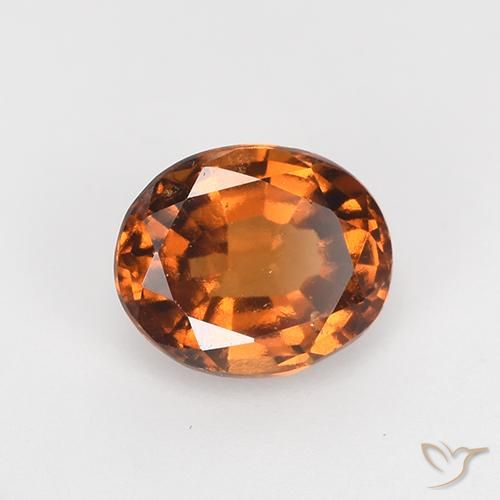 Granato hessonite Arancione scuro naturale da 1.26 ct, Ovale, VS