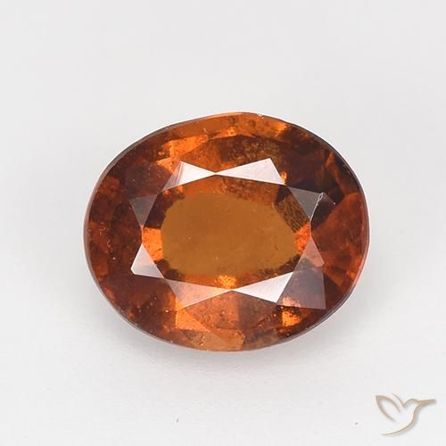 1.61ct Naturale Arancione rossastra Granato hessonite, Ovale, VS-SI
