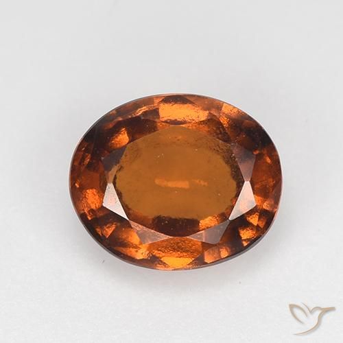 1.49ct Naturale Arancione Ambra Granato hessonite, Ovale, VVS-VS