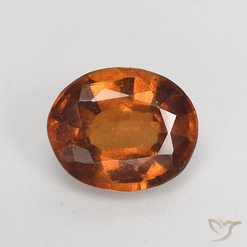 1.45ct Naturale Arancione scuro Granato hessonite, Ovale, VS