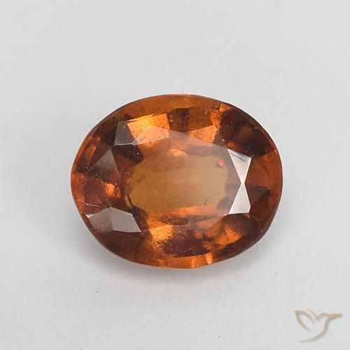Granato hessonite Arancione scuro naturale da 1.45 ct, Ovale, VS