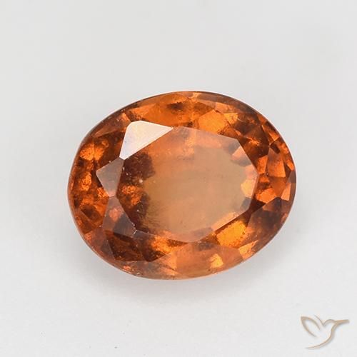 Granato hessonite Arancione scuro naturale da 1.74 ct, Ovale, VS