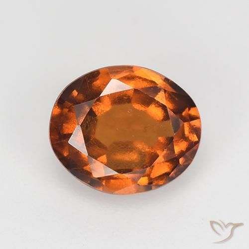 1.55ct Naturale Arancio medio-scuro Granato hessonite, Ovale, VS