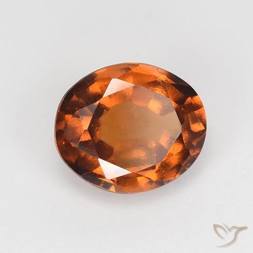 Granato hessonite Arancio medio-scuro naturale da 1.55 ct, Ovale, VS