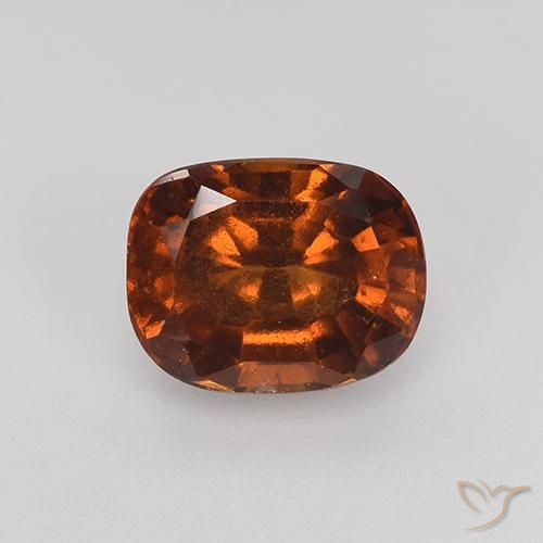 1.89ct Naturale Marrone aranciato Granato hessonite, Cuscino, VS