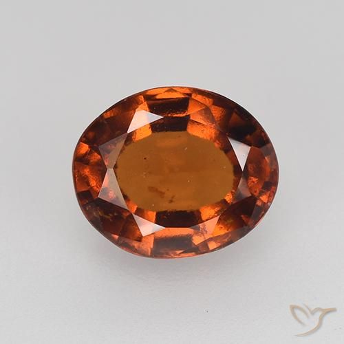 2.36ct Naturale Arancione Ambra Granato hessonite, Ovale, VS