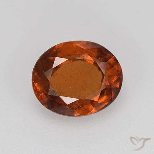 2.44ct Naturale Arancione rossastra Granato hessonite, Ovale, VS-SI