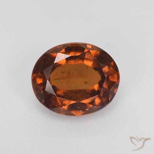 2.43ct Naturale Arancione Ambra Granato hessonite, Ovale, VS-SI