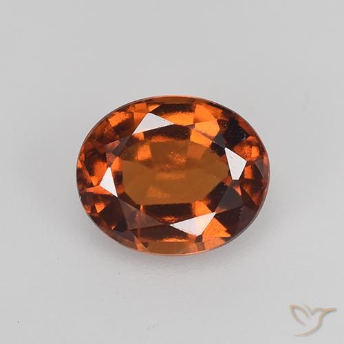 1.83ct Naturale Arancione Ambra Granato hessonite, Ovale, VVS-VS