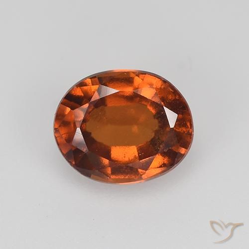 1.86ct Naturale Arancione Ambra Granato hessonite, Ovale, VVS-VS