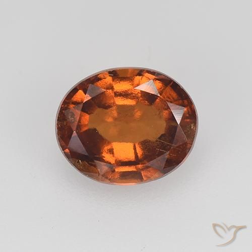 1.90ct Naturale Arancione scuro Granato hessonite, Ovale, VS-SI