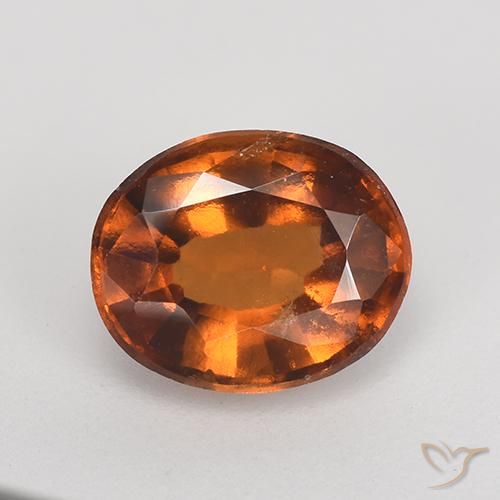 2.09ct Naturale Arancione rossastra Granato hessonite, Ovale, VS-SI