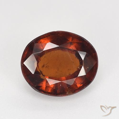 2.44ct Naturale Rosso scuro Granato hessonite, Ovale, VS-SI