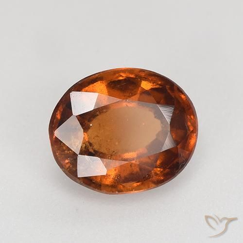 1.76ct Naturale Arancione Ambra Granato hessonite, Ovale, VS-SI